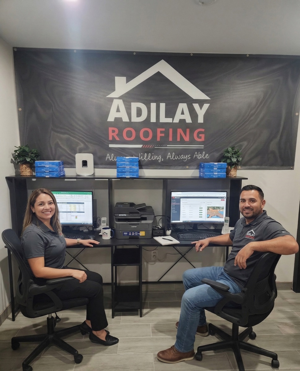 Adilay Roofing team at the office